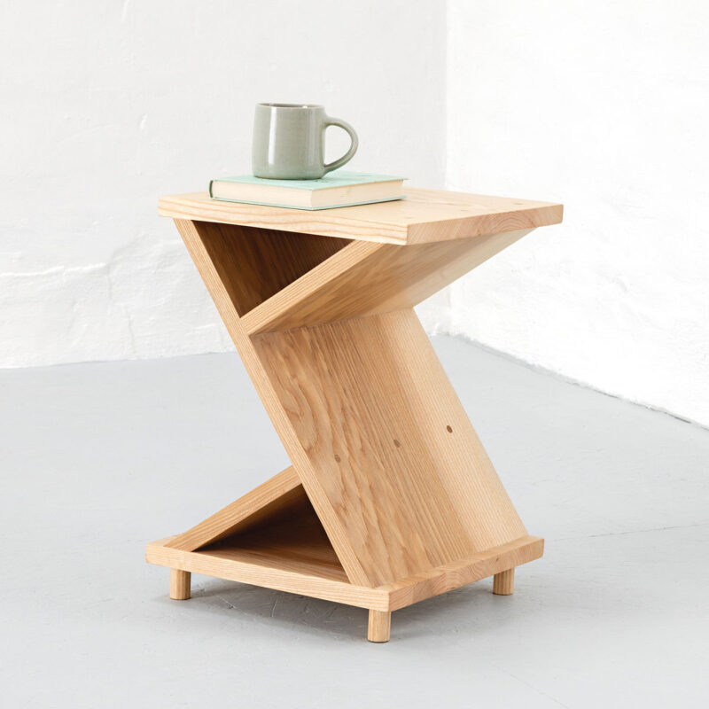 Small coffee table/stool made from sustainably sourced local English hardwoods by HOUT in Cumbria