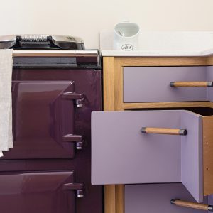 Bespoke corner drawers in handmade Oak kitchen by HOUT