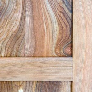 Amazing grain patterns in solid wood Elm furniture designed and made by HOUT in Cumbria